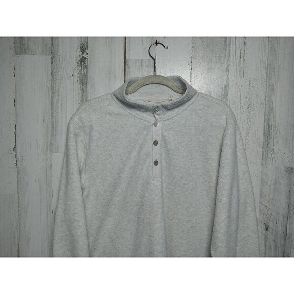 Soft Surroundings Sweater Womens Large Cuddle Pullover Fleece Henley Cozy Casual - Picture 3 of 7